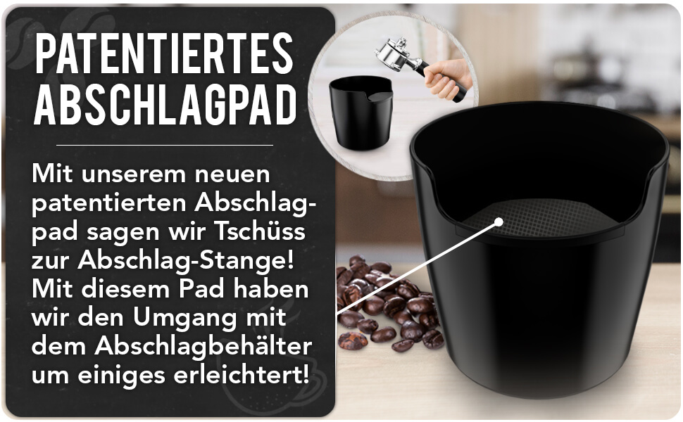 Patentiertes Abschlag-Pad vom Abklopfbehälter